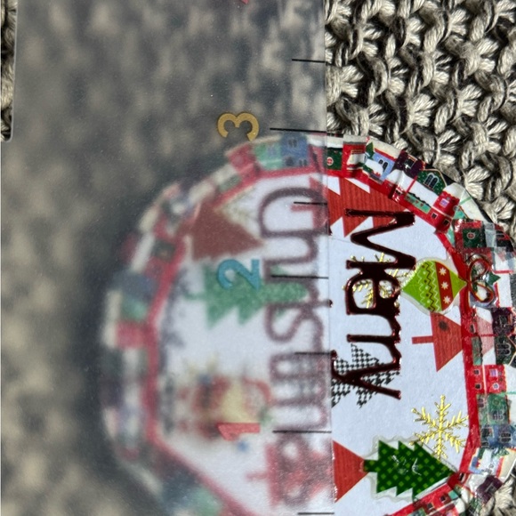 A set of 4 new unique handmade 3x3” wooden Christmas tree hanging ornaments $40 - Picture 12 of 13